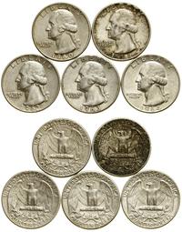 zestaw 5 x 1/4 dolara 1960 D, 1961, 1962 D, 1963