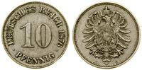 Niemcy, 10 fenigów, 1876 C