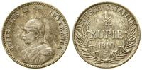 1/4 rupii 1910 J, Hamburg, rysy na monecie, paty