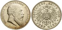 5 marek 1903, Karlsruhe, moneta czyszczona, AKS 