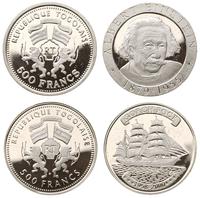 500 i 500 franków 1955, 2000, srebro "999" razem