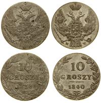 zestaw: 2 x 10 groszy 1838 i 1840, Warszawa, raz