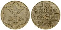 10 fenigów  1923, Berlin, herb Gdańska, AKS 20, 