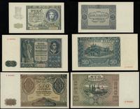 zestaw 3 banknotów 1.08.1941, w zestawie 5 złoty