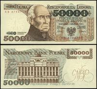 50.000 złotych 1.12.1989, seria AB, numeracja 47