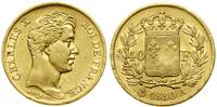 40 franków 1830 A, Paryż, złoto, 12.87 g, ładnie
