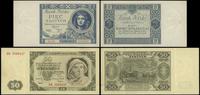 zestaw 2 banknotów 1930–1948, w zestawie: 5 złot