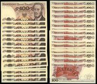 zestaw: 21 x 100 złotych 1.06.1982, serie: HL, H