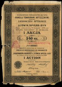 1 akcja na 540 marek polskich 1920, Warszawa, nu