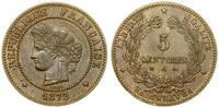5 centymów 1872 A, Paryż, patyna, bardzo ładnie 