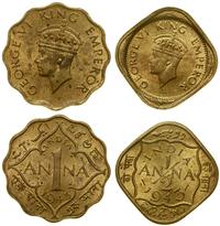 Indie, zestaw 2 monet, 1943