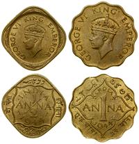 Indie, zestaw 2 monet, 1944