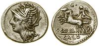 denar 104 pne, Rzym, Aw: Głowa Romy w lewo; Rw: 