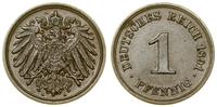 Cesarstwo Niemieckie, 1 fenig, 1891 A