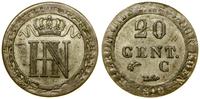 20 centymów 1810 C, Clausthal, srebro próby 200,