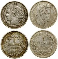 lot 2 monet, 5 franków 1841 W, Lille, 5 franków 