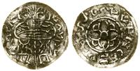 denar przed 1050, Praga, Aw: Dwie postacie skier