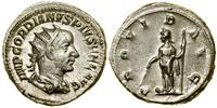 antoninian 243–244, Rzym, Aw: Głowa cesarza w ko