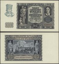 20 złotych 1.03.1940, seria G, numeracja 9440171