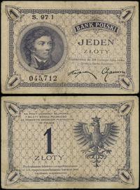 1 złoty 28.02.1919, seria 97I, numeracja 045712,