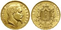 50 franków 1863 BB, Strasbourg, złoto, 16.12 g, 