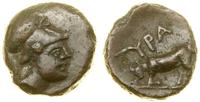 brąz ok. III w. pne, Aw: Głowa Ateny w prawo, Rw