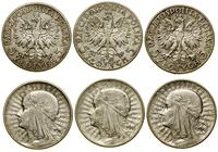 zestaw 3 x 5 złotych 1932, 1933, 1934, Anglia i 