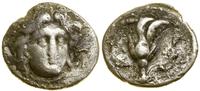didrachma ok. 394–304 pne, Aw: Głowa Heliosa trz