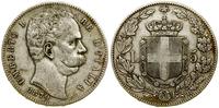 5 lirów 1879 R, Rzym, srebro próby 900, 24.83 g,