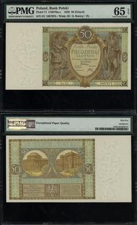 50 złotych 1.09.1929, seria EC z kropką na końcu