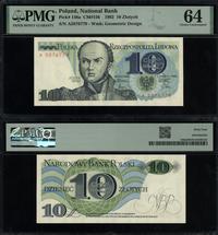 10 złotych 1.06.1982, początkowa seria A, numera