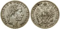 1 floren 1866 A, Wiedeń, moneta czyszczona, uszk