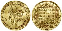 dukat 1761, Holandia, złoto, 3.48 g, Delmonte 77