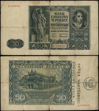 50 złotych 1.08.1941, seria D, numeracja 0798545