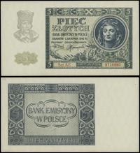 5 złotych 1.08.1941, seria AE, numeracja 9716980