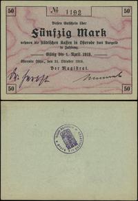 50 marek 1.04.1919, sucha pieczęć na stronie głó