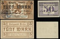 zestaw 2 banknotów 1918, 50 fenigów Tuchola i 5 