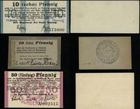 zestaw 3 banknotów 1916–1917, w zestawie: 10 fen