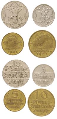 zestaw 5, 10 fenigów 1923, 1932, Berlin, 5 i 10 