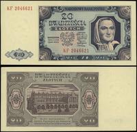 20 złotych 1.07.1948, seria KF, numeracja 204662