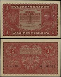 1 marka polska 23.08.1919, seria I-HL 101053, na