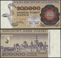200.000 złotych 1.12.1989, seria K, numeracja 01