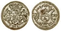 halerz (fenig) 1739 FWôF, Drezno, moneta z piękn