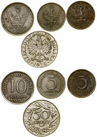 zestaw 4 monet 1917–1944, Stuttgart i Warszawa, 