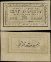 4 złote polskie 4.09.1794, seria 1-C, na stronie