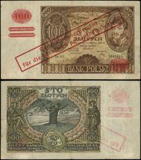 100 złotych 1939, fałszywy nadruk na banknocie 1