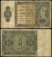 1 złoty 1.10.1938, seria IH, numeracja 7138249, 