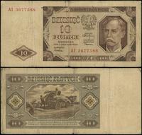 10 złotych 1.07.1948, seria AI, numeracja 367758
