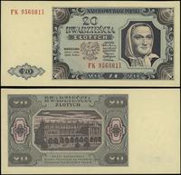 20 złotych 1.07.1948, seria FK, numeracja 956081