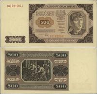 500 złotych 1.07.1948, seria BE, numeracja 02258